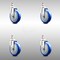 Service Caster 5 Inch 316SS Blue Polyurethane Wheel Swivel 3/8 Inch Threaded Stem Caster Set SCC-SS316TS20S514-PPUB-BLUE-381615-4 - alternate 4